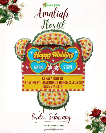 Papan Bunga Pernikahan Bremi